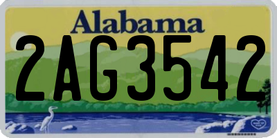 AL license plate 2AG3542
