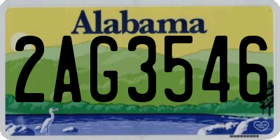 AL license plate 2AG3546