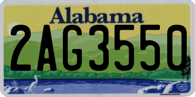 AL license plate 2AG3550