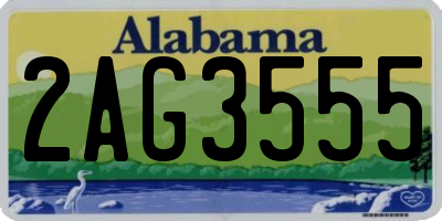 AL license plate 2AG3555