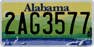 AL license plate 2AG3577