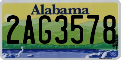 AL license plate 2AG3578