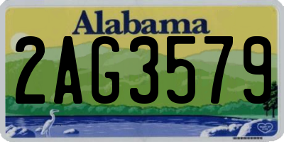 AL license plate 2AG3579
