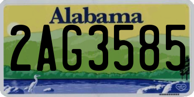 AL license plate 2AG3585