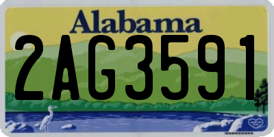 AL license plate 2AG3591