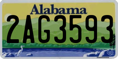 AL license plate 2AG3593