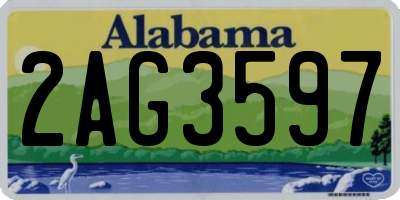AL license plate 2AG3597