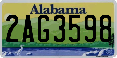 AL license plate 2AG3598