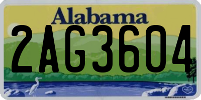 AL license plate 2AG3604