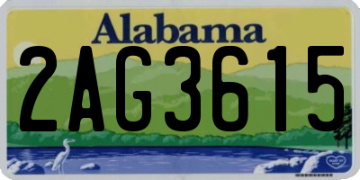 AL license plate 2AG3615