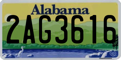AL license plate 2AG3616