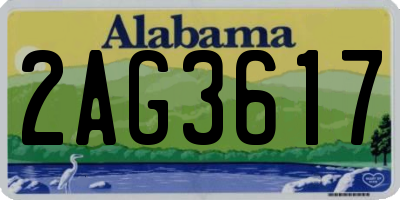 AL license plate 2AG3617