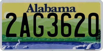 AL license plate 2AG3620