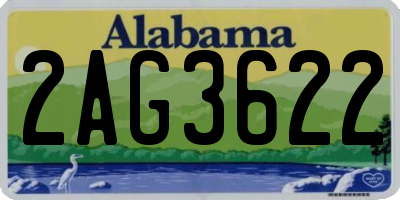 AL license plate 2AG3622