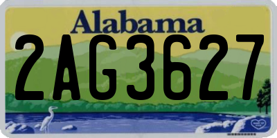 AL license plate 2AG3627