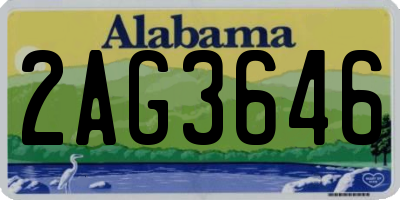 AL license plate 2AG3646