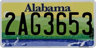 AL license plate 2AG3653