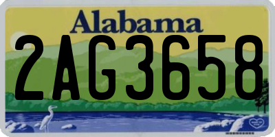 AL license plate 2AG3658