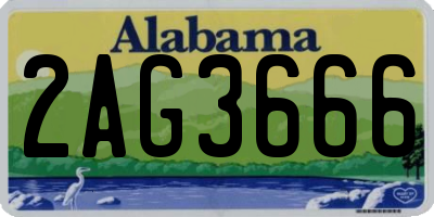 AL license plate 2AG3666