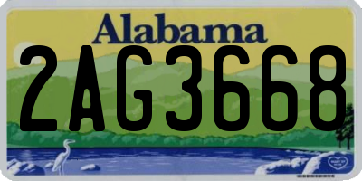 AL license plate 2AG3668