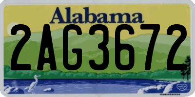 AL license plate 2AG3672