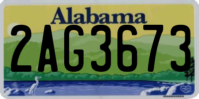 AL license plate 2AG3673