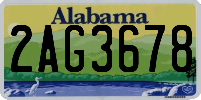 AL license plate 2AG3678