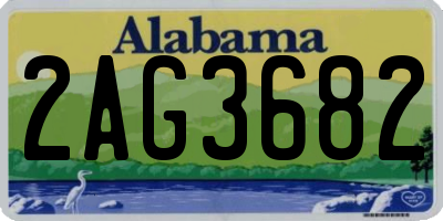 AL license plate 2AG3682