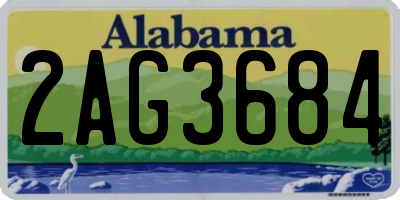 AL license plate 2AG3684