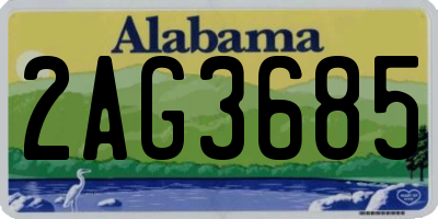 AL license plate 2AG3685