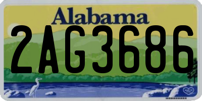 AL license plate 2AG3686