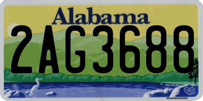 AL license plate 2AG3688