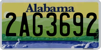 AL license plate 2AG3692