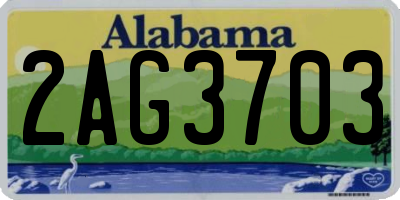AL license plate 2AG3703
