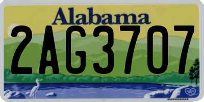 AL license plate 2AG3707