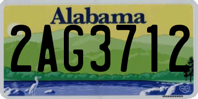 AL license plate 2AG3712