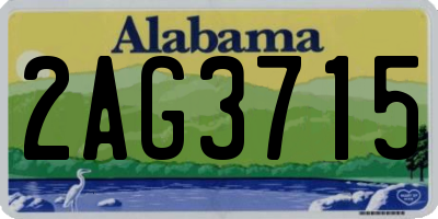 AL license plate 2AG3715