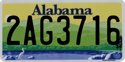 AL license plate 2AG3716