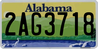 AL license plate 2AG3718