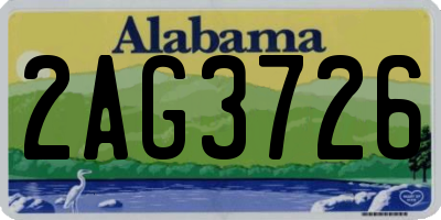 AL license plate 2AG3726