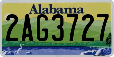 AL license plate 2AG3727