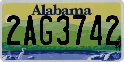 AL license plate 2AG3742