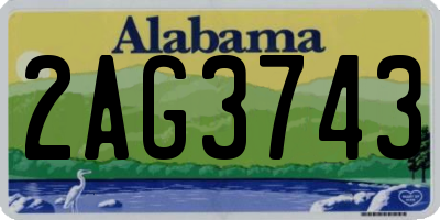AL license plate 2AG3743