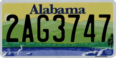 AL license plate 2AG3747