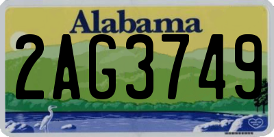 AL license plate 2AG3749