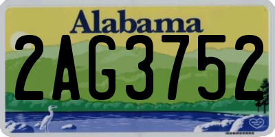 AL license plate 2AG3752