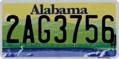AL license plate 2AG3756