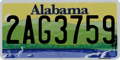 AL license plate 2AG3759