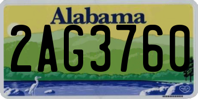 AL license plate 2AG3760