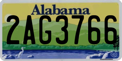 AL license plate 2AG3766